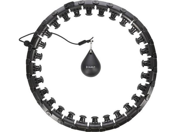 HMS hula hoop med knopper og vekter HHW12 svart
