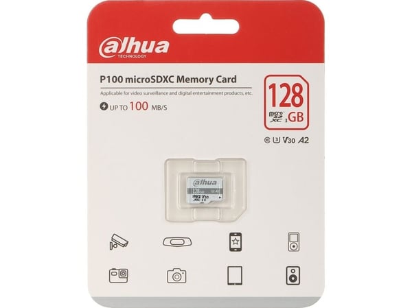 Dahua Technology DHI-TF-P100/128 GB, 128 GB, MicroSDXC, Klasse 10, UHS-I, 100 MB/s, 60 MB/s