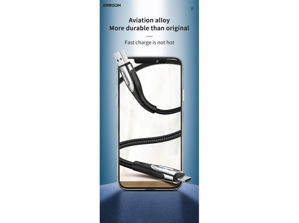 USB-kabel Joyroom USB-A til microUSB 1,2 m svart (S-M411 1.2m Micro)