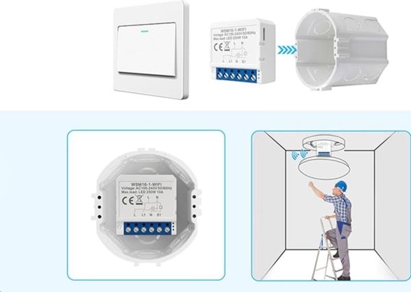 Smart Wi-Fi spylebryter Avatto WSM16-W1 TUYA