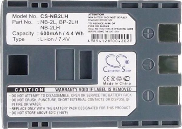 Cameron Sino batteri NB-2L / BP-2LH / NB-2LH / BP-2L5 / BP2LCL / ER-D120 for Canon / CS-NB-2L5