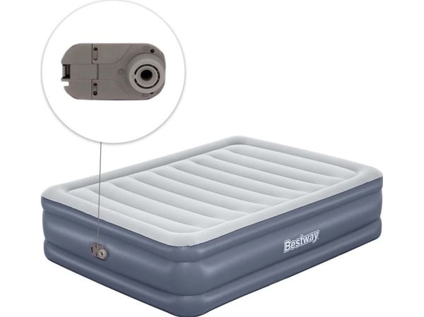 Bestway 6713I / 23, Dubbelmadrass, Queen size-säng, Rektangel, inomhus, Inbyggd luftpump