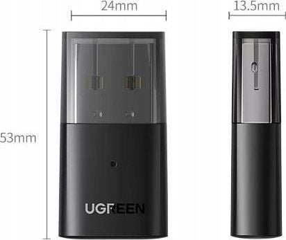 Ugreen 80889, Langaton, USB, Bluetooth, 20 Mbit/s, Musta