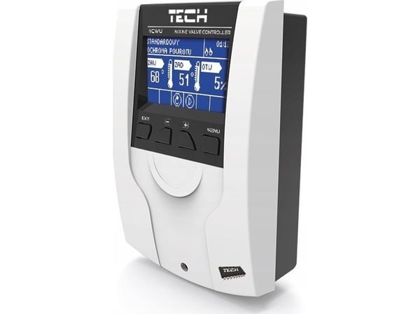 Tech Controller asennusta varten (1 toimilaitteen + käyttövesipiirin käyttö)