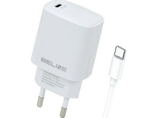20W USB-C-verkkolaturi + USB-C-kaapeli, valkoinen