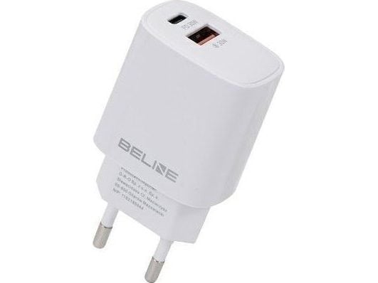 30W GaN USB-C + USB-A verkkolaturi, valkoinen