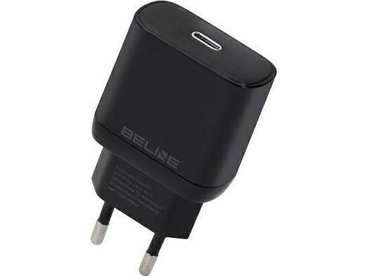 Beline nettlader 25W GaN USB-C PD 3.0 uten kabel svart