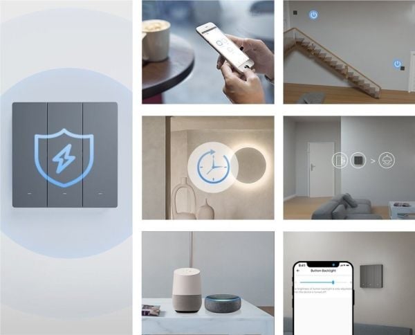 Sonoff 2-kanals väggbrytare Smart Wi-Fi M5-2C-80