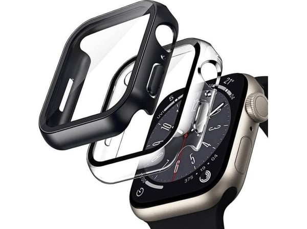 Crong CRG-44HS-CLR, Etui, Smartklokke, Gjennomsiktig, Apple, Apple Watch Series 4/5/6/SE 44mm, Polykarbonat (PC), Herdet glass