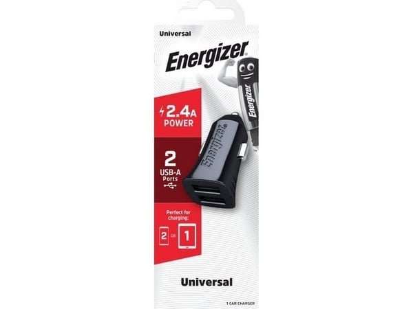 Energizer Classic - Autolaturi 2x USB-A 2.4A 12W (musta)