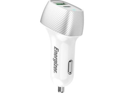 Energizer Ultimate - USB-C &amp; USB-A 38W PD + QC3.0 autolaturi (valkoinen / hopea)
