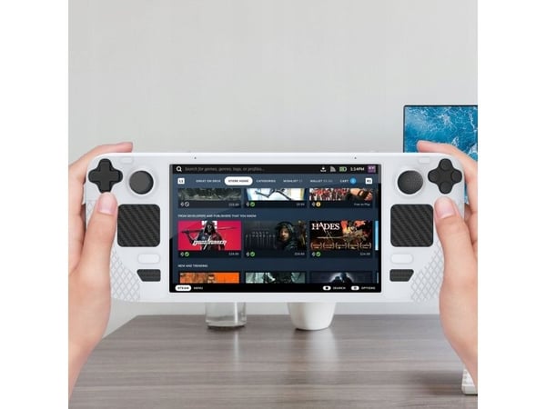 JYS etui/cover + beskyttelse til knapper gummier til Steam Deck / hvit / Jys-sd011