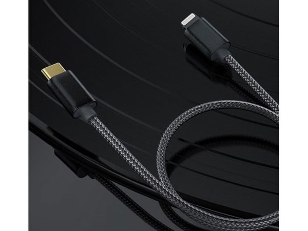 FiiO USB-C - Lightning USB-kabel 0,5 m svart (6953175731030)