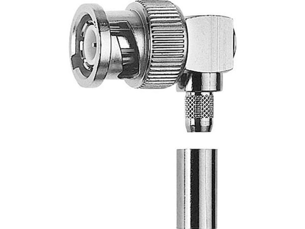 Telegärtner 100023340 100023340 BNC-liitin Pistoke, kulmikas 50 Ω 1 kpl