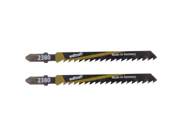 wolfcraft GmbH 2380000, Stikksagblad, Løvtre, MDF, Mykt tre, High Carbon Steel (HCS), Sort, Hvit, Gult, 7,5 cm, 4 mm