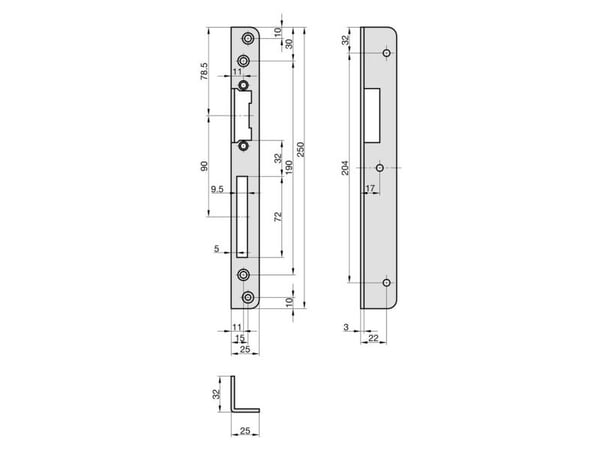 Basi 9508-0001 vinkel glidefotsko