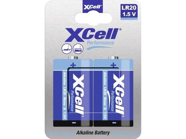 XCell Mono D alkali-mangan-batteri 2 stk (136154)