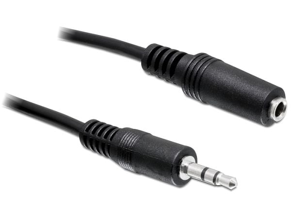 DeLOCK 84002, 3.5mm, Uros, 3.5mm, Naaras, 3 m, Musta