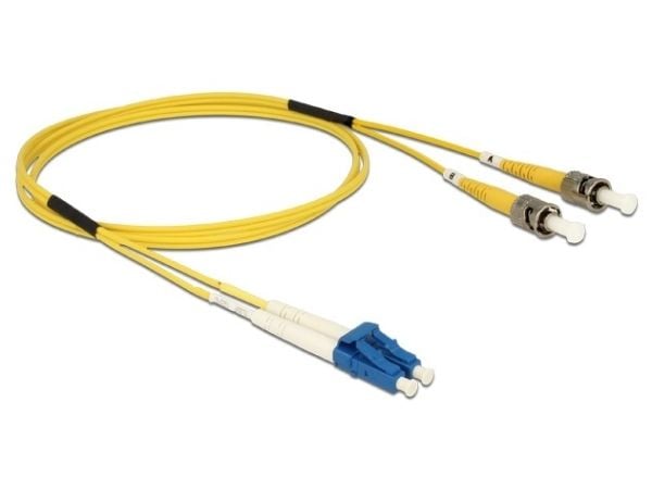 Delock - Nettverkskabel - LC-enkeltmodus (hann) til ST-enkeltmodus (hann) - 1 m - fiberoptisk - 9 / 125 micron - OS2 - halogenfri - gul