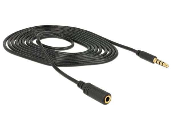 DeLOCK 84667, 3.5mm, Uros, 3.5mm, Naaras, 2 m, Musta