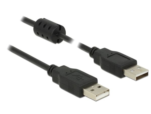 Delock - USB-kabel - USB (hann) til USB (hann) - USB 2.0 - 50 cm - svart