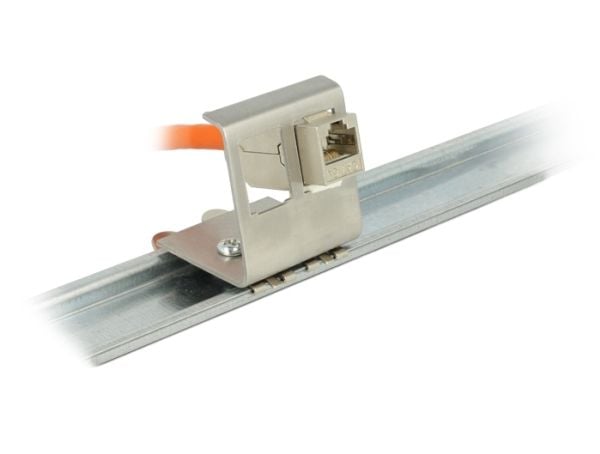 Delock - Modulaarinen DIN-kiskokiinnike - 2 porttia
