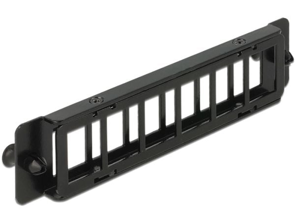 Delock Keystone Mounting Panel - Tomt panel - svart - 6 porter