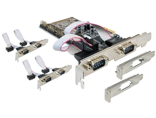 DeLOCK 89347, PCIe, Sarja, RS-232, Musta, 0,0002304 Gbit/s, 256 B