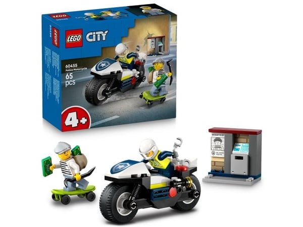 LEGO City 60455 Takaa-ajo poliisimoottoripyörällä