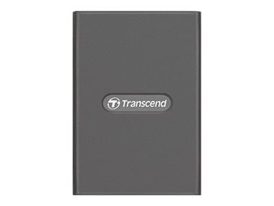 Transcend RDE2, CFexpress, Harmaa, 20000 Mbit/s, Alumiini, Windows 7, Windows 8, Windows 10, Mac OS X 10.2.8+, Linux Kernel 2.6.30+, 0 - 70 °C