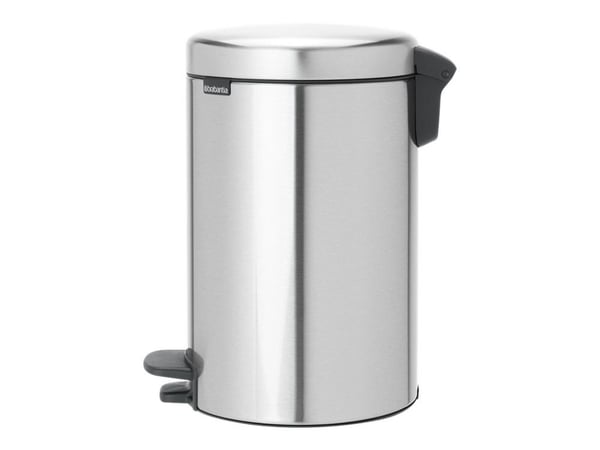 Brabantia newIcon - Søppelbøtte - flipp-lokk - 12 L - fotpedal - mattstål