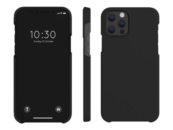 A Good - Bagsidecover til mobiltelefon - bionedbrydeligt og komposterbart plantebaseret materiale - charcoal black - for Apple iPhone 12, 12 Pro
