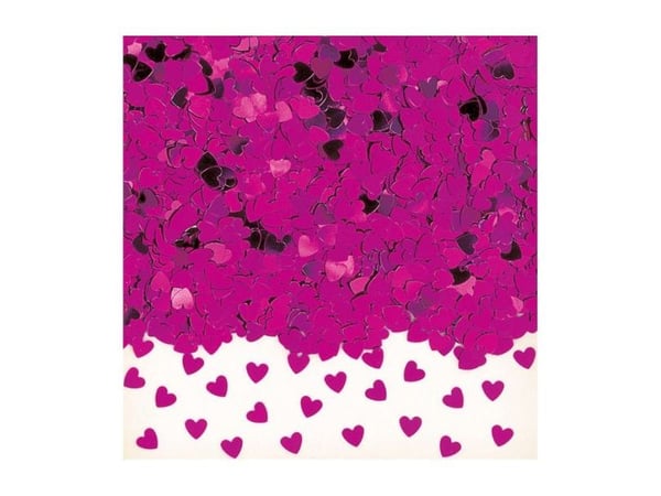 Pink hjerte konfetti, 14 g
