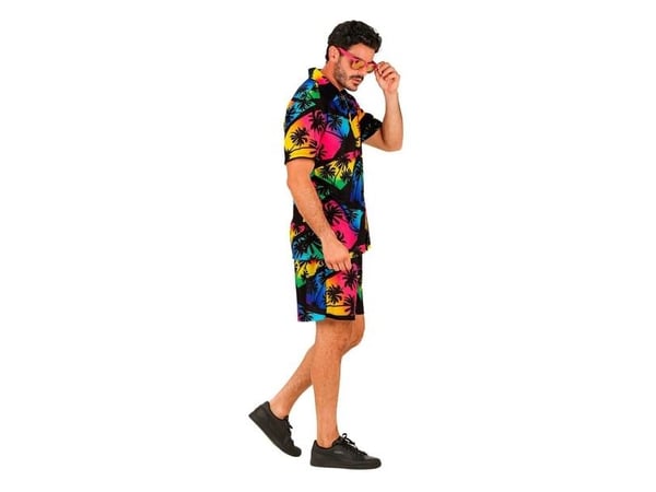 Svart neon sommar-set