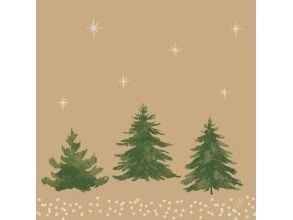 Servetter Bio Dunisoft 40 x 40 cm Humble Trees Natural Brown, 6 pk x 60 st/fp