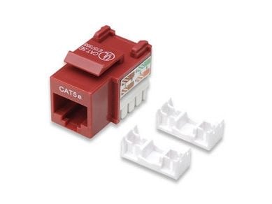 Intellinet 210478, Flad, Rød, RJ-45, Hunstik, 22/26, Cat5e