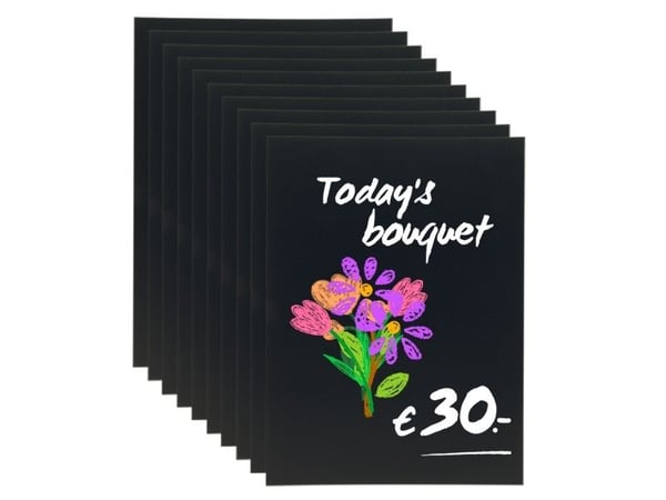 Securit® A4 kridtskilte 10 stk. slagfast polystyren, matsort