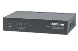 Intellinet PoE-Powered 5x Gigabit, Gigabit Ethernet (10/100/1000), Power over Ethernet -tuki