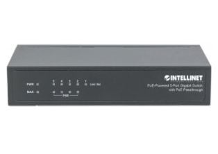 Intellinet PoE-Powered 5x Gigabit, Gigabit Ethernet (10/100/1000), Strøm over Ethernet (PoE)