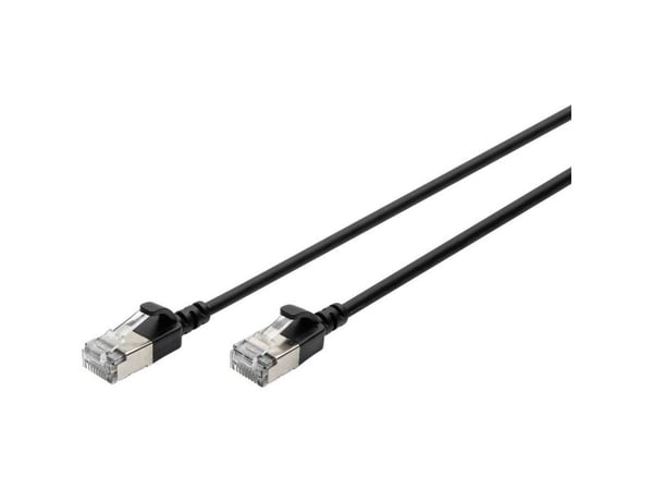 Digitus DK-1632-A-005S-BL, 0,5 m, Cat6a, F/FTP (FFTP), RJ-45, RJ-45, Svart