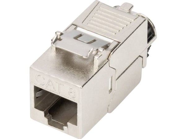 Digitus DN-93816-2, Litteä, Hopea, RJ-45, LSA, Naarasliitin, Naarasliitin, Naarasliitin