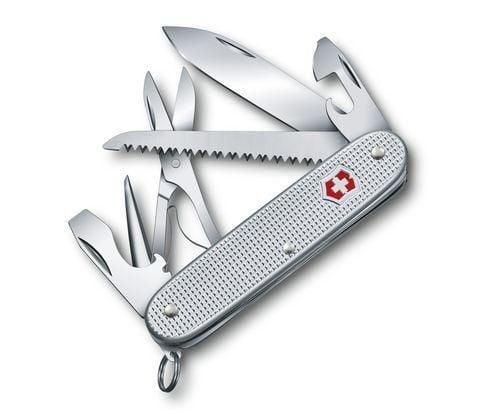 Victorinox 0.8271.26, Fällkniv med låsblad, Kniv med flera verktyg, Drop point, Grå, 10 verktyg, 3,7 mm