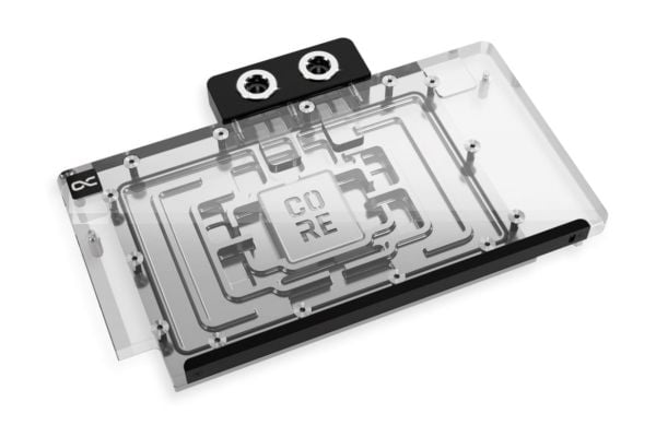Alphacool 10269, Bakplate, Akryl, Aluminium, Kromfarget, Kopper, Nylon, Sort, Kromfarget, 3-Pin JST, 1/4", 60 °C
