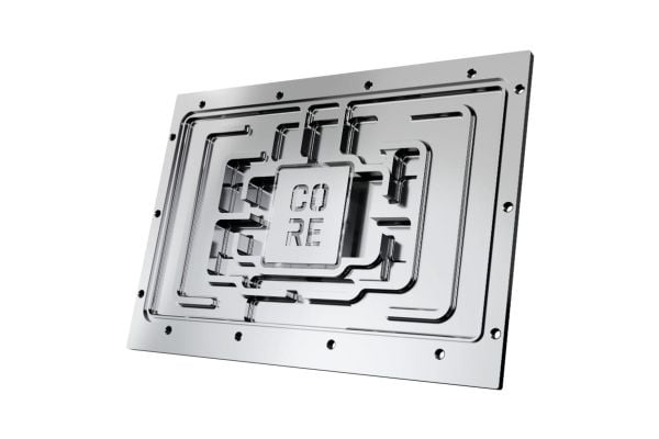 Alphacool 10269, Bakplate, Akryl, Aluminium, Kromfarget, Kopper, Nylon, Sort, Kromfarget, 3-Pin JST, 1/4", 60 °C