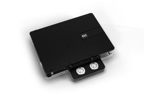 Alphacool 10265, Bakplate, Akryl, Aluminium, Kromfarget, Kopper, Nylon, Sort, Kromfarget, 3-Pin JST, 1/4", 60 °C