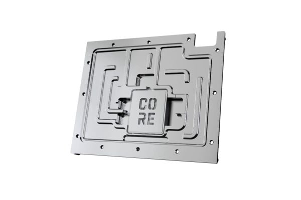 Alphacool 10265, Bakplate, Akryl, Aluminium, Kromfarget, Kopper, Nylon, Sort, Kromfarget, 3-Pin JST, 1/4", 60 °C