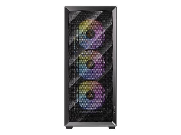 Antec AX85 ARGB, Midi Tower, PC, Sort, ATX, ITX, Micro ATX, Plast, Stål, 16 cm