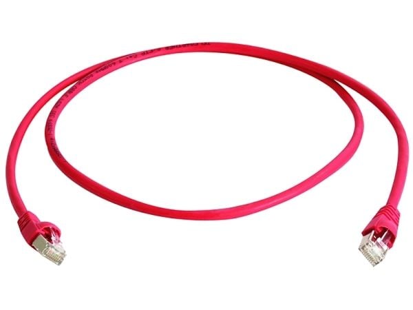 TELEGÄRTNER RJ45 S/FTP patchkabel, kat. 6A, LSZH, rød, 4,5 m