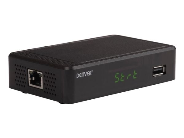 Denver DTB-148, Ethernet (RJ-45), Terrestrial, Full HD, DVB-T2, 720p, 1080p, H.265, MPEG1, MPEG2, MPEG4, HE-AAC