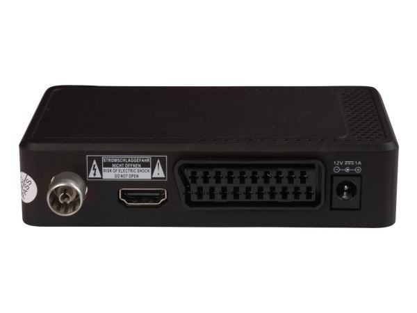 Denver DTB-148, Ethernet (RJ-45), Terrestrial, Full HD, DVB-T2, 720p, 1080p, H.265, MPEG1, MPEG2, MPEG4, HE-AAC